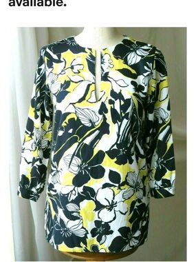 Ralph Lauren's Chaps Women's Large 💯 Cotton Tunic Blouse